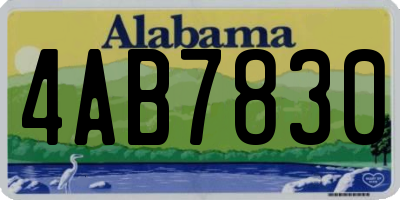 AL license plate 4AB7830