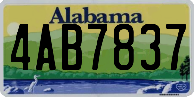 AL license plate 4AB7837