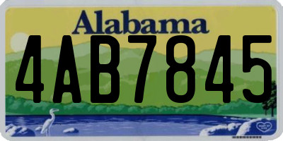AL license plate 4AB7845