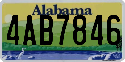 AL license plate 4AB7846