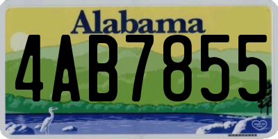 AL license plate 4AB7855
