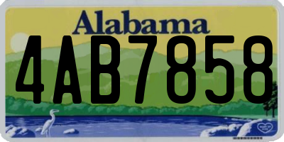 AL license plate 4AB7858