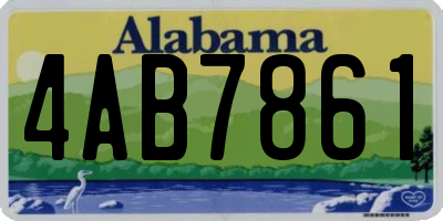 AL license plate 4AB7861