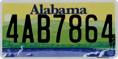 AL license plate 4AB7864