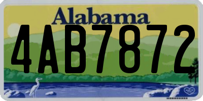 AL license plate 4AB7872