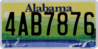 AL license plate 4AB7876