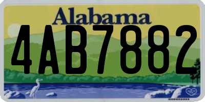 AL license plate 4AB7882