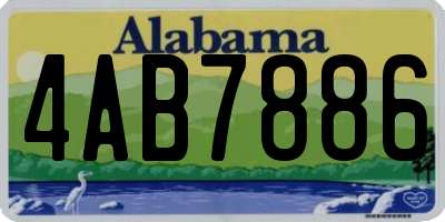 AL license plate 4AB7886