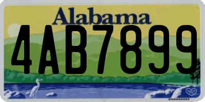 AL license plate 4AB7899