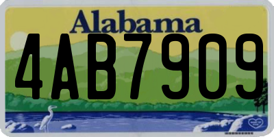 AL license plate 4AB7909