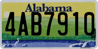 AL license plate 4AB7910