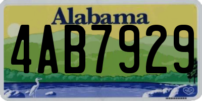 AL license plate 4AB7929