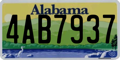 AL license plate 4AB7937