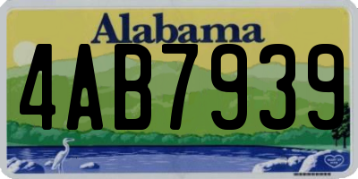 AL license plate 4AB7939