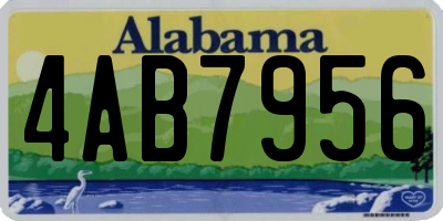 AL license plate 4AB7956