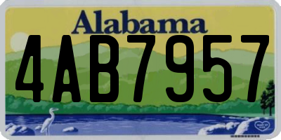 AL license plate 4AB7957