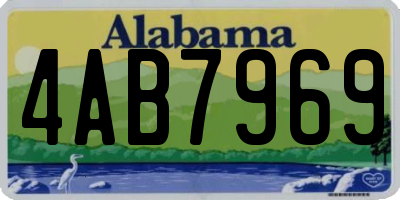 AL license plate 4AB7969