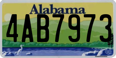 AL license plate 4AB7973