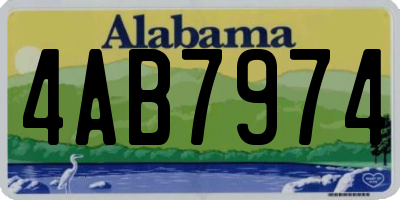 AL license plate 4AB7974