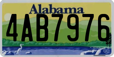 AL license plate 4AB7976