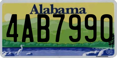 AL license plate 4AB7990