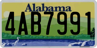 AL license plate 4AB7991