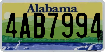 AL license plate 4AB7994