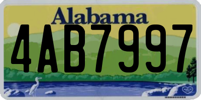 AL license plate 4AB7997