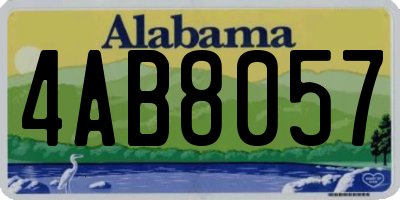 AL license plate 4AB8057