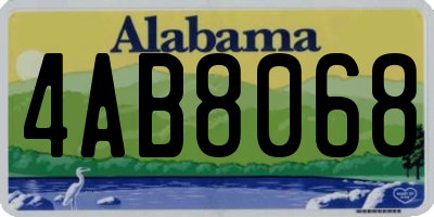 AL license plate 4AB8068