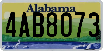 AL license plate 4AB8073
