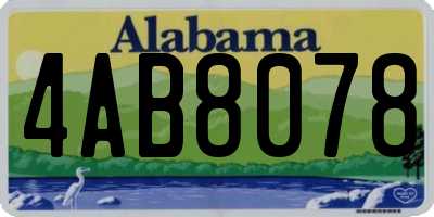 AL license plate 4AB8078