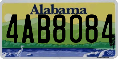 AL license plate 4AB8084
