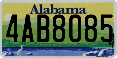 AL license plate 4AB8085