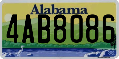 AL license plate 4AB8086