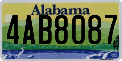 AL license plate 4AB8087