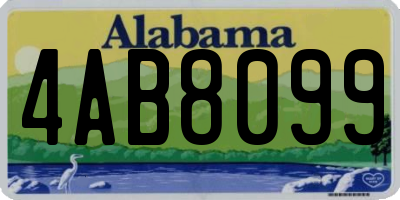 AL license plate 4AB8099