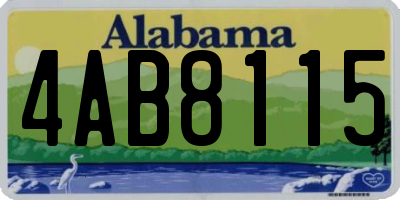 AL license plate 4AB8115