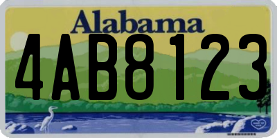 AL license plate 4AB8123