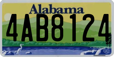 AL license plate 4AB8124