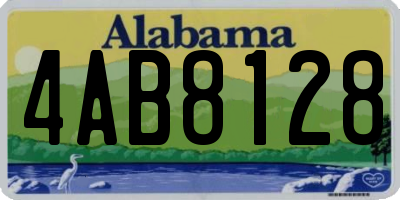 AL license plate 4AB8128