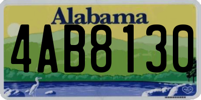 AL license plate 4AB8130