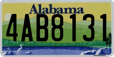 AL license plate 4AB8131