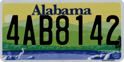 AL license plate 4AB8142