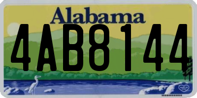 AL license plate 4AB8144