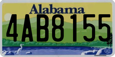 AL license plate 4AB8155