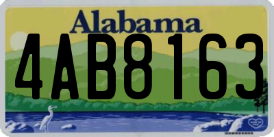 AL license plate 4AB8163