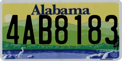 AL license plate 4AB8183
