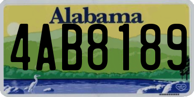 AL license plate 4AB8189