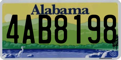 AL license plate 4AB8198